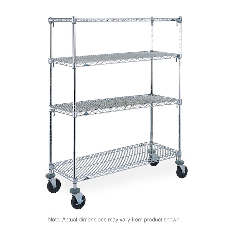 Mobile Wire Shelving Unit, 4 Pack Caster Wheels For Wire Shelving Units