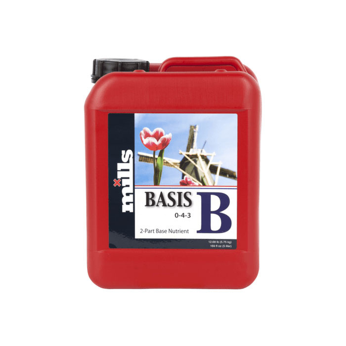 Mills Nutrients Basis B, 5 Liter Hydroponic Nutrients Nutrients