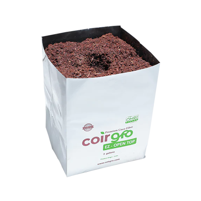 Coirgro EZ Open Top Coco Coir Grow Bag With Enhanced Aeration, 2 Gallon ...