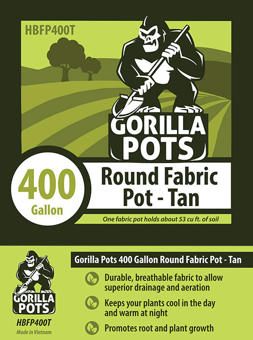 Gorilla Pot Premium Fabric Pots, Tan Fabric Pots and Garden Bags Pots &  Containers Soils & Pots