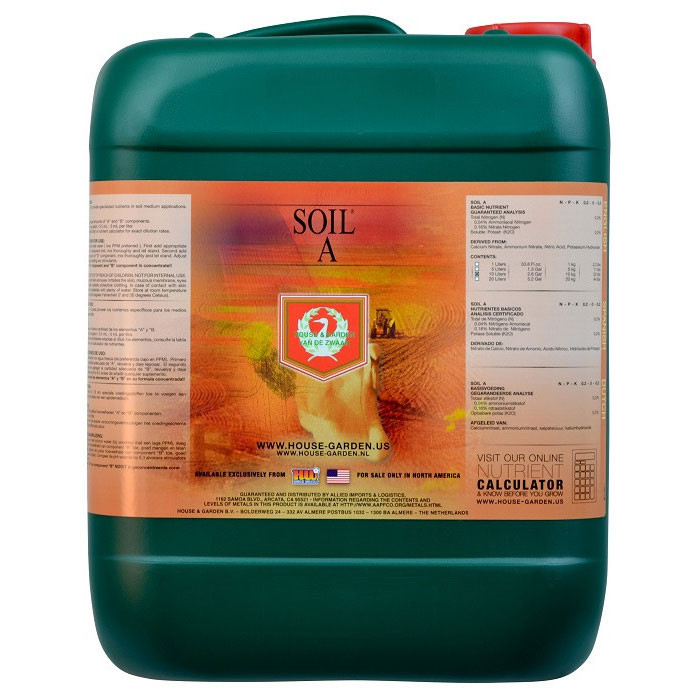 House and Garden Soil A, 10 Liter Nutrients