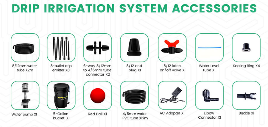 Mars Hydro Drip Irrigation Kit for 8 Plants Hydroponic Drip Systems  Hydroponic Systems & Gardens Hydroponics