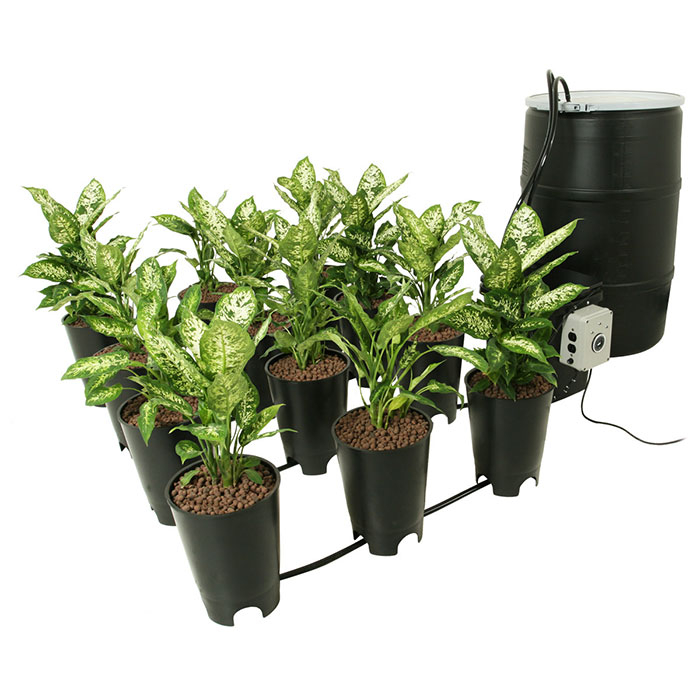 Active Aqua Grow Flow 12 Site Ebb & Flow Hydroponic System with 2 Gallon Growth Modules