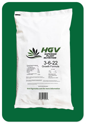 The commerical 25 lb. bag of HGV Growth